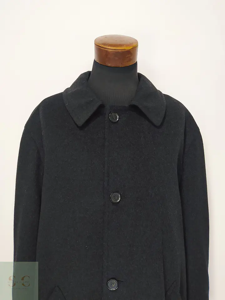 Abrigo Overcoat Gris Marengo en Lana Vintage Talla XXXL 3