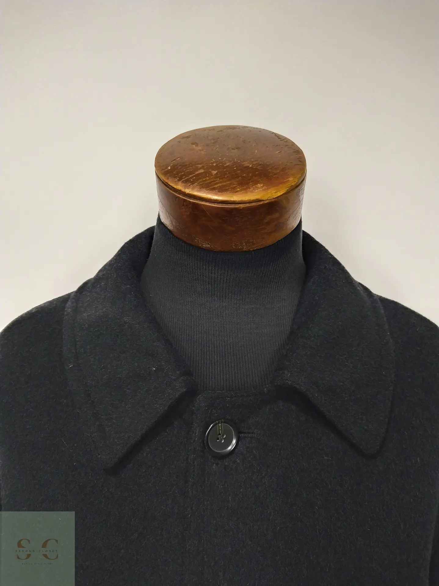 Abrigo Overcoat Gris Marengo en Lana Vintage Talla XXXL 4
