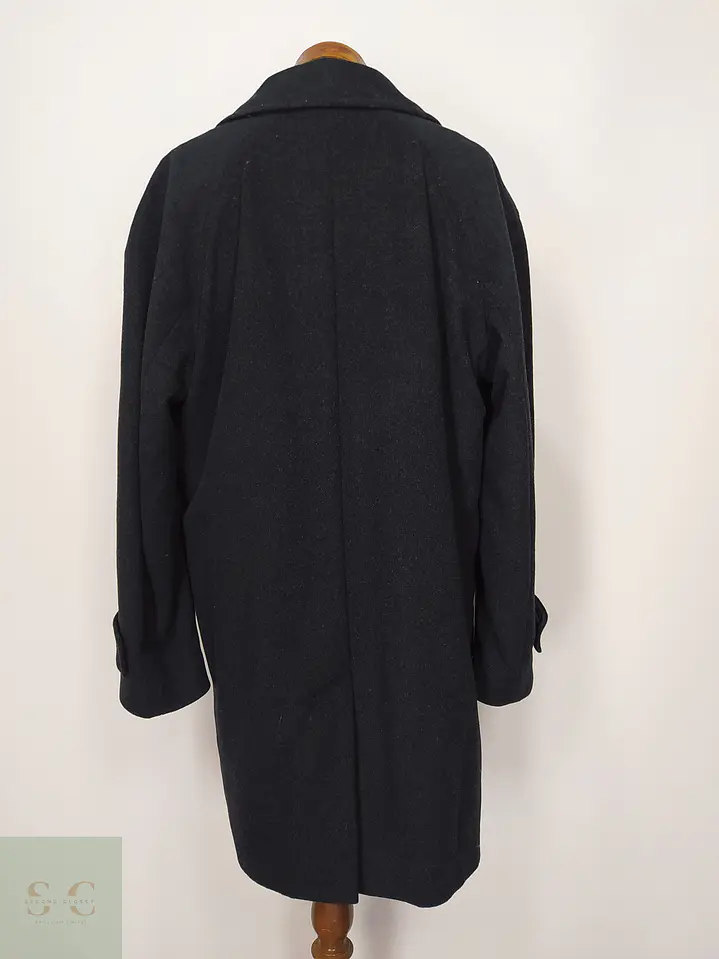 Abrigo Overcoat Gris Marengo en Lana Vintage Talla XXXL 8