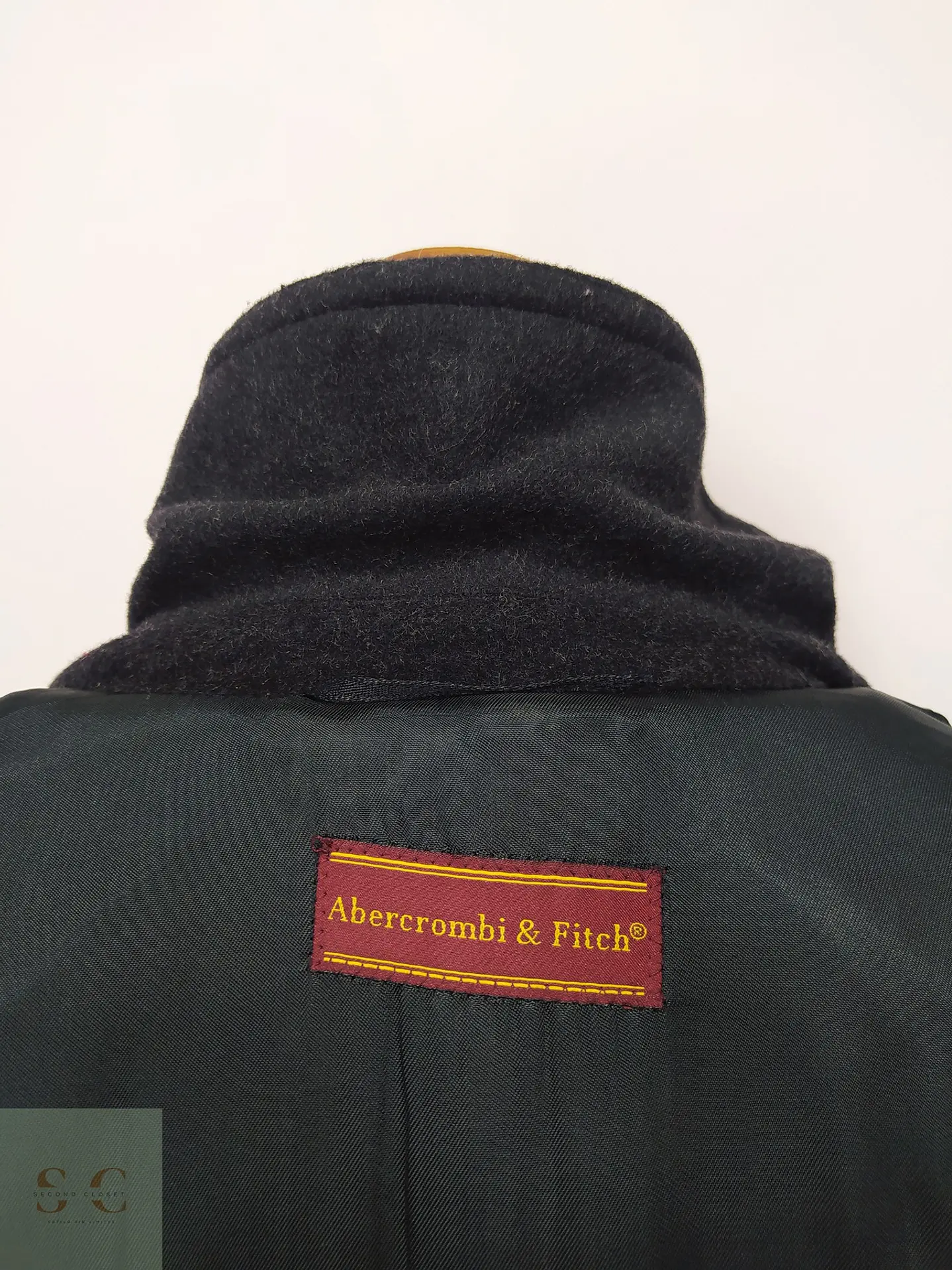 Abrigo Overcoat Gris Marengo en Lana Vintage Talla XXXL 9