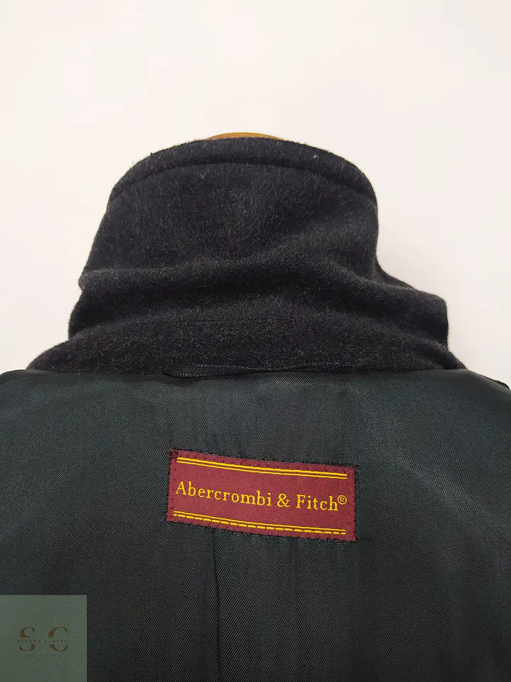 Abrigo Overcoat Gris Marengo en Lana Vintage Talla XXXL 9