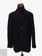 Abrigo 3/4 Negro con Pechera Integrada y Solapa Muesca Talla XL - Miniatura 1