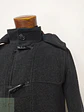 Abrigo Duffle en Paño de Lana Gris Plomo Talla S - Miniatura 4