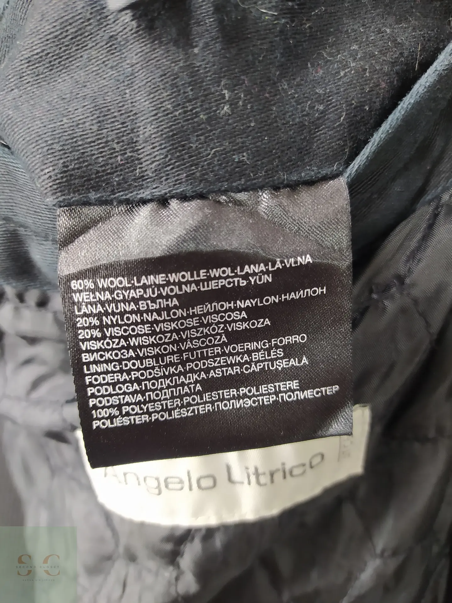 Chaquetón Militar de Paño Negro con Cuello Chimenea Talla XL 6