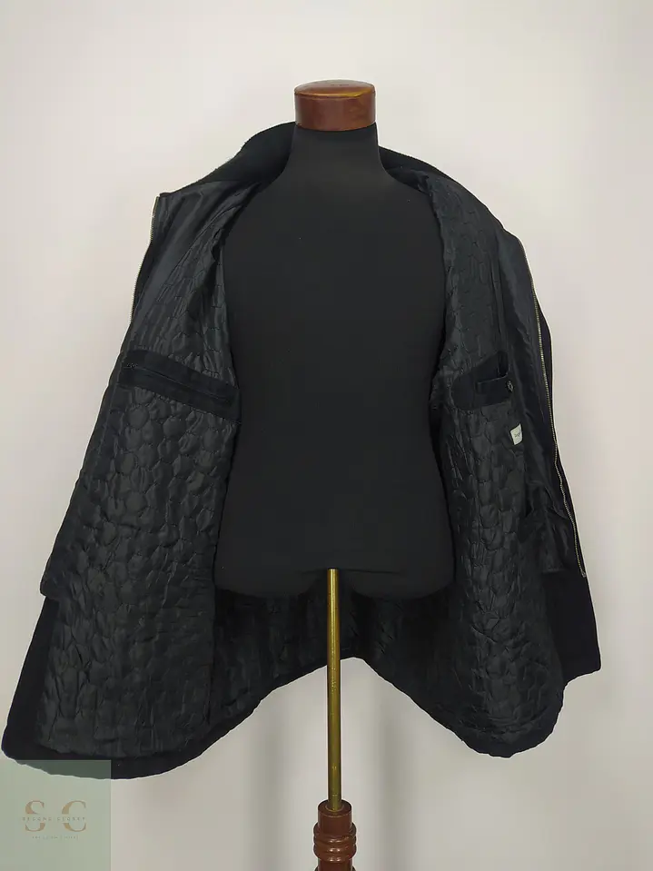 Chaquetón Militar de Paño Negro con Cuello Chimenea Talla XL 8