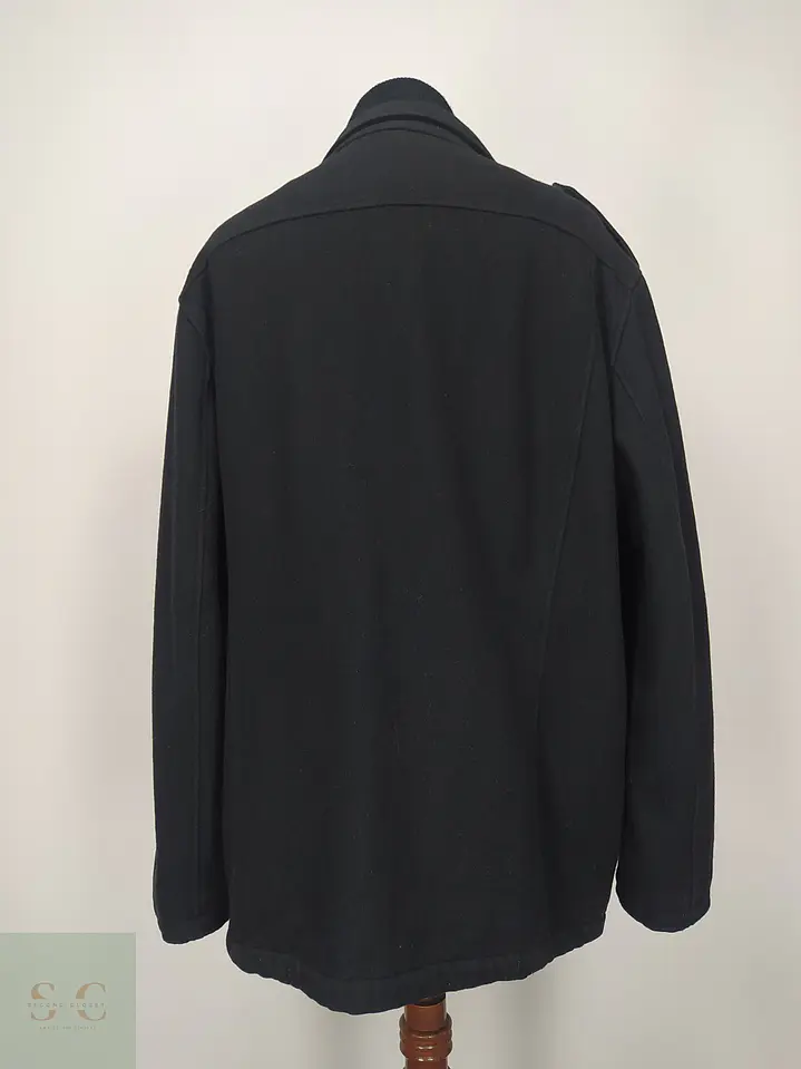 Chaquetón Militar de Paño Negro con Cuello Chimenea Talla XL 9