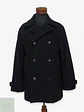 Abrigo Cruzado Peacoat en Paño de Lana Negro Talla ML - Miniatura 1