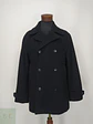 Abrigo Cruzado Peacoat en Paño de Lana Negro Talla ML - Miniatura 2
