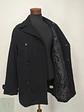 Abrigo Cruzado Peacoat en Paño de Lana Negro Talla ML - Miniatura 5