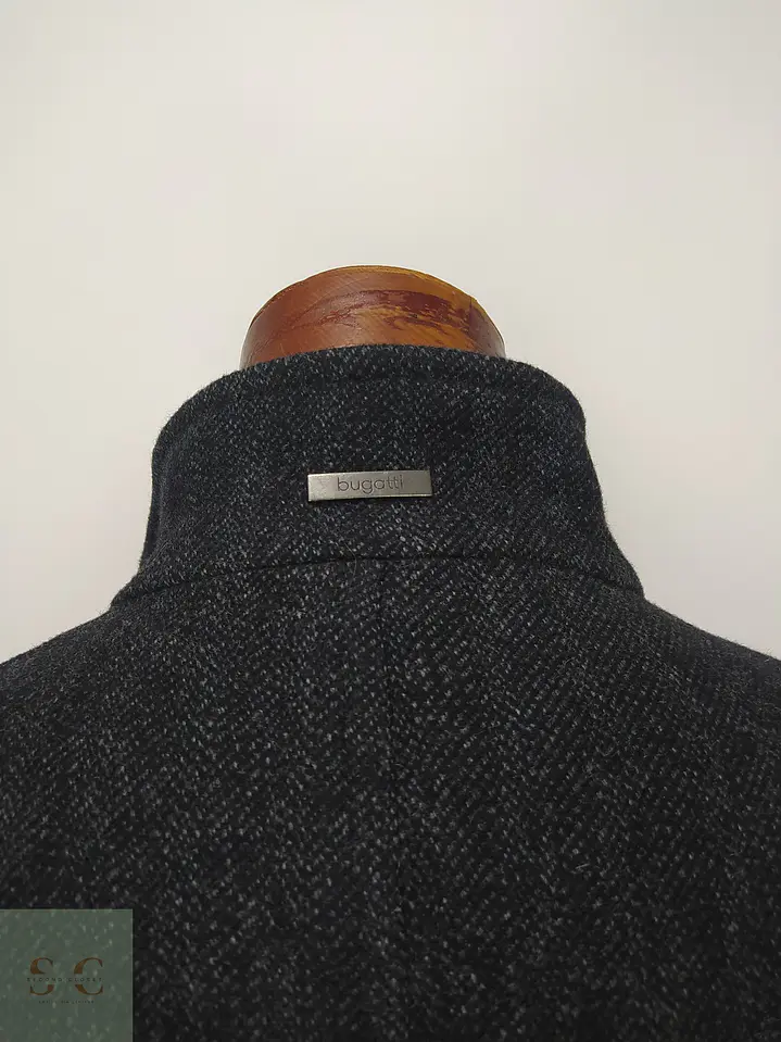 Abrigo Largo de Lana en Espiga Gris Marengo Talla XL 8