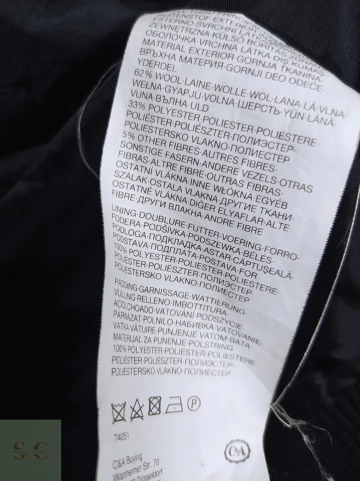 Chaqueta de Paño Gris Plomo con Capucha y Alamares Talla ML 9