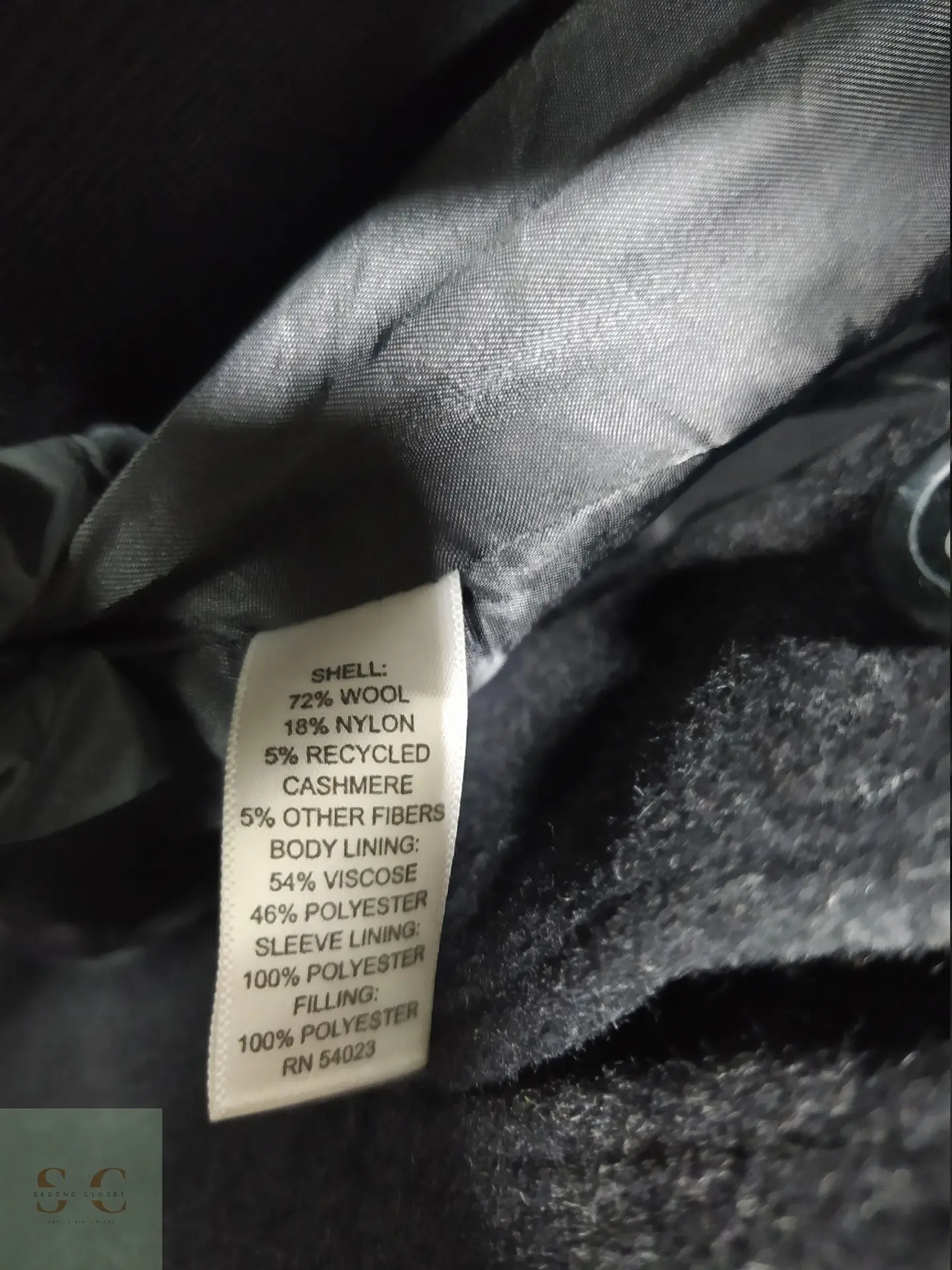 Abrigo de Paño Gris Marengo con Botonadura Oculta Banana Republic Talla L 7