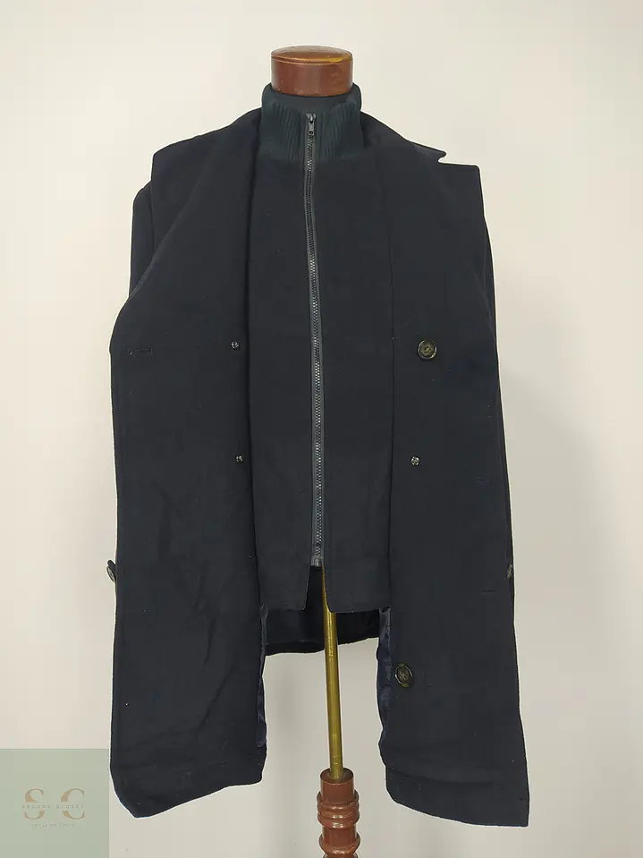 Abrigo Cruzado Militar de Paño Azul Marino Lauren Ralph Lauren Talla ML 5