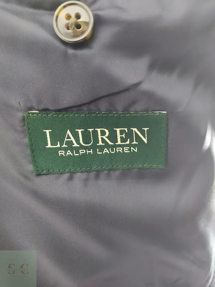 Abrigo Cruzado Militar de Paño Azul Marino Lauren Ralph Lauren Talla ML 9