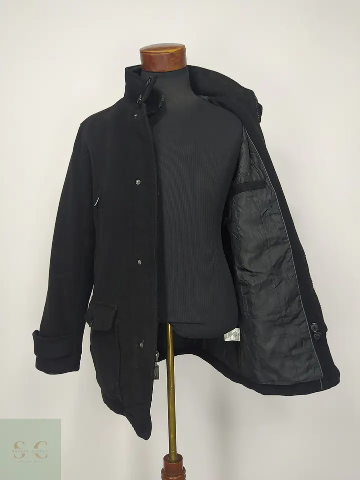 Chaquetón Urbano de Paño Negro con Cuello Chimenea Covington Talla S 6