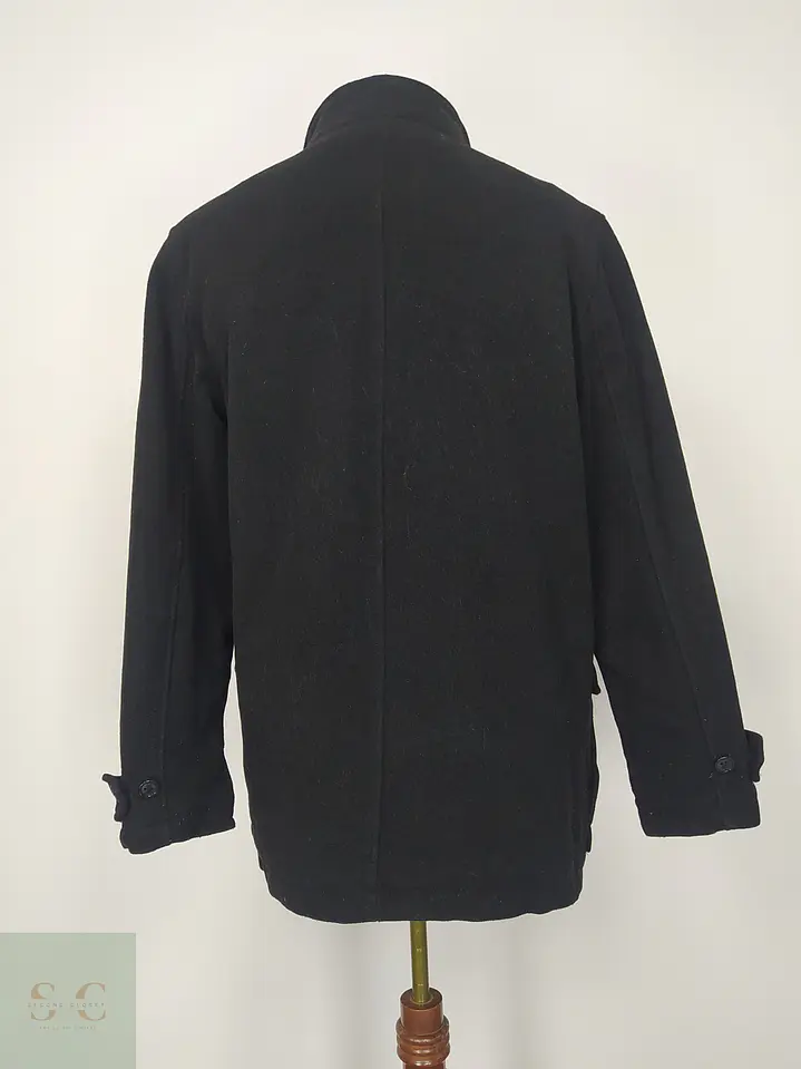Chaquetón Urbano de Paño Negro con Cuello Chimenea Covington Talla S 9