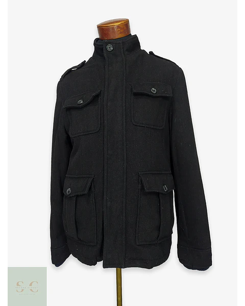 Chaquetón Utilitario de Paño Estilo Militar Merona Talla S