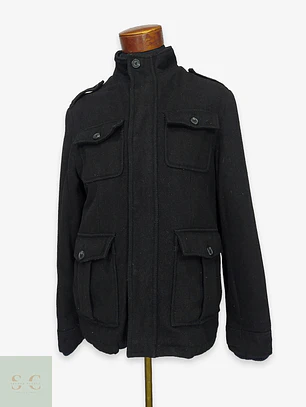 Chaquetón Utilitario de Paño Estilo Militar Merona Talla S