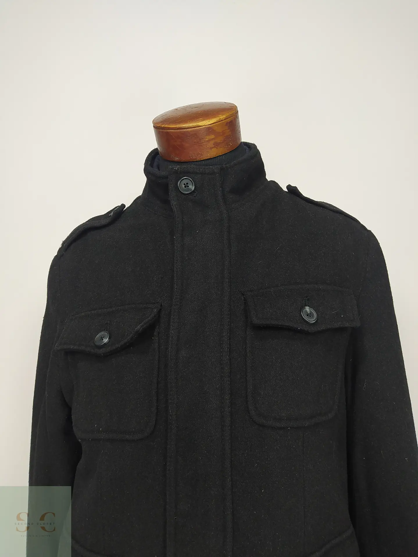 Chaquetón Utilitario de Paño Estilo Militar Merona Talla S 3