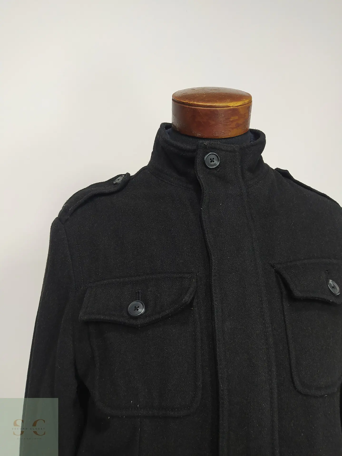 Chaquetón Utilitario de Paño Estilo Militar Merona Talla S 4