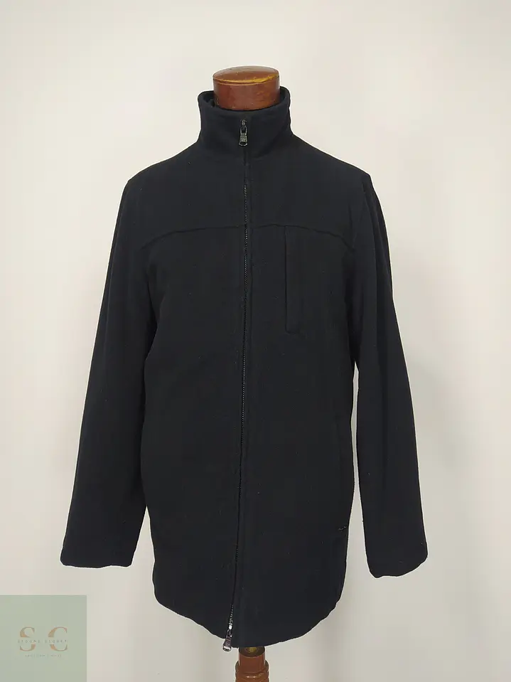 Chaquetón Minimalista de Paño con Cuello Alto Calvin Klein Talla S 2