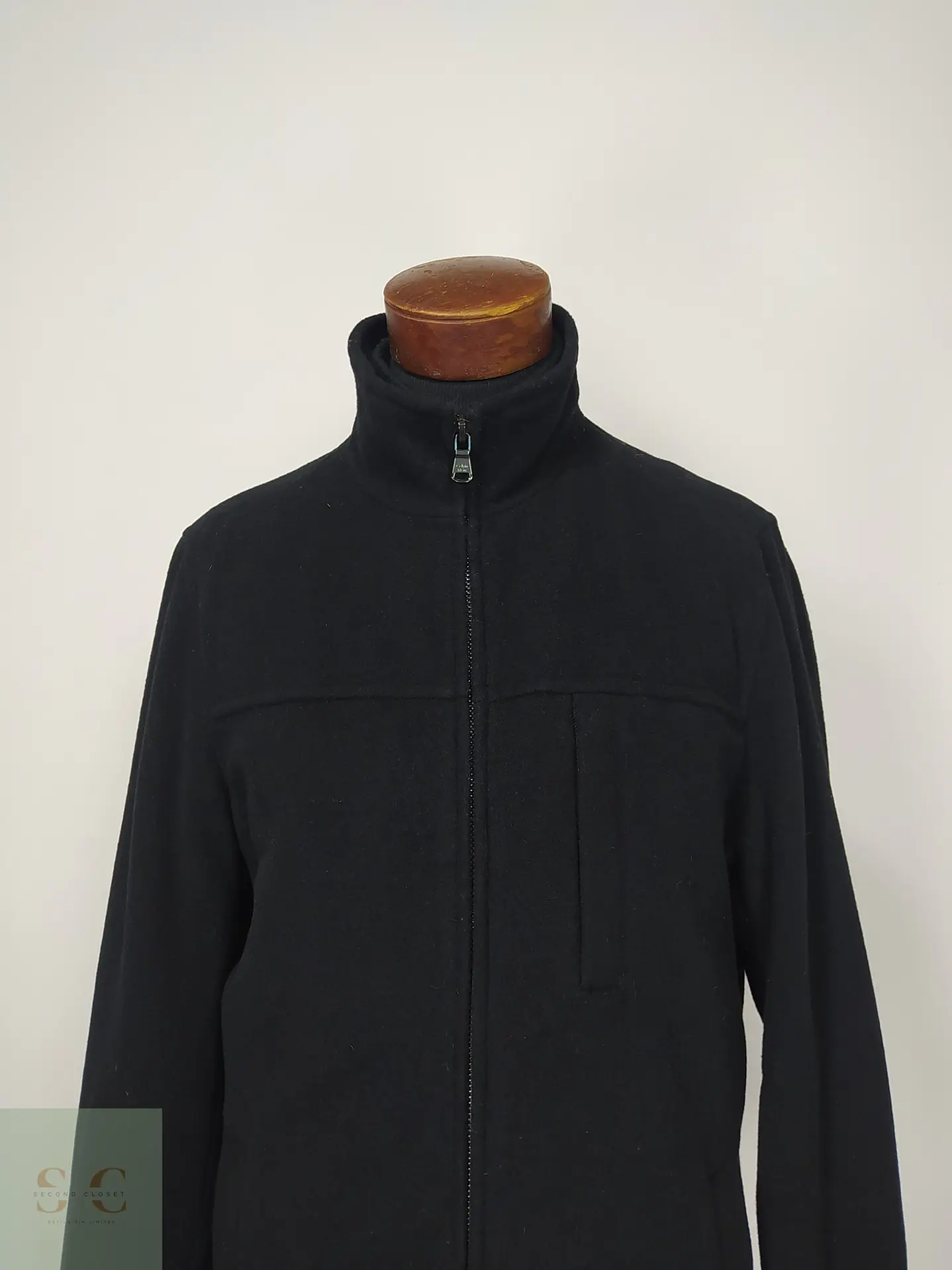 Chaquetón Minimalista de Paño con Cuello Alto Calvin Klein Talla S 3