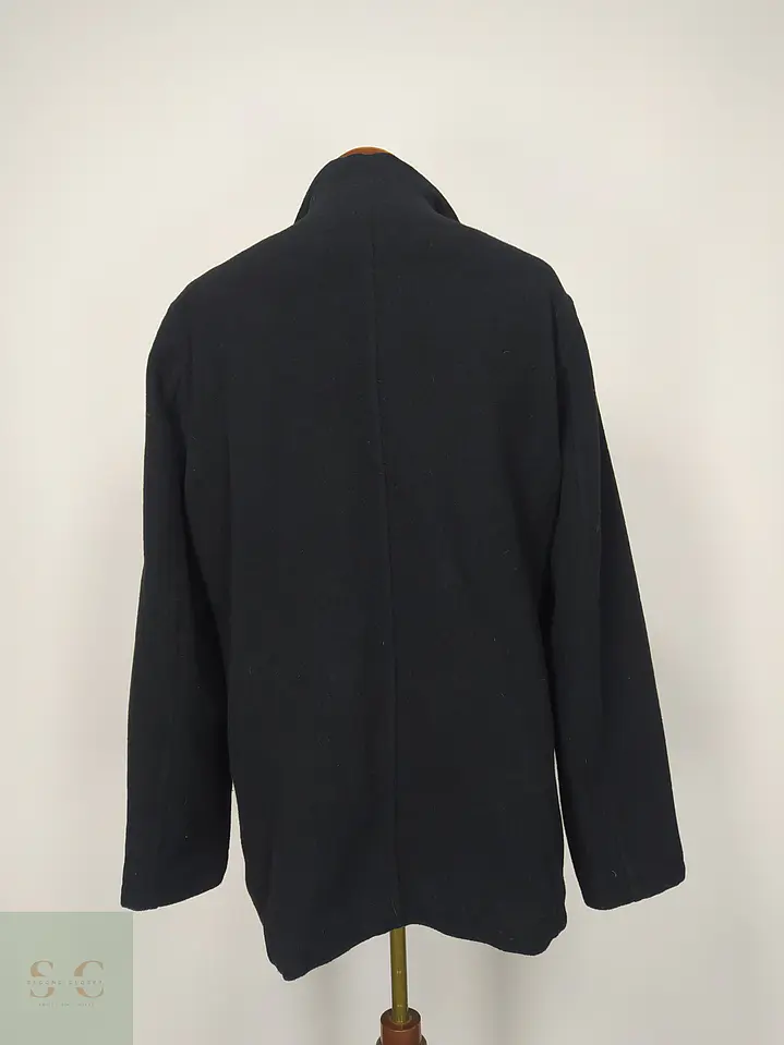 Chaquetón Minimalista de Paño con Cuello Alto Calvin Klein Talla S 9