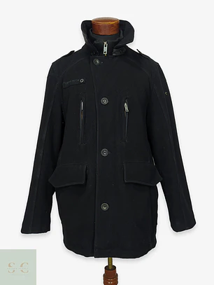 Chaquetón Utilitario de Paño Negro Camel Active Talla SM