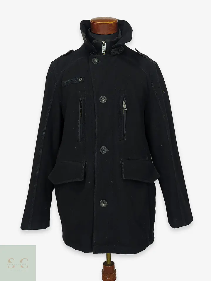 Chaquetón Utilitario de Paño Negro Camel Active Talla SM 1