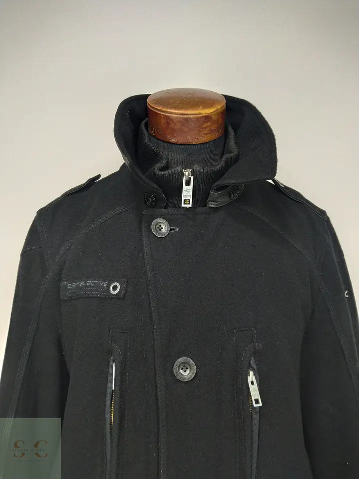 Chaquetón Utilitario de Paño Negro Camel Active Talla SM 3