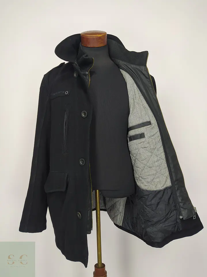 Chaquetón Utilitario de Paño Negro Camel Active Talla SM 6