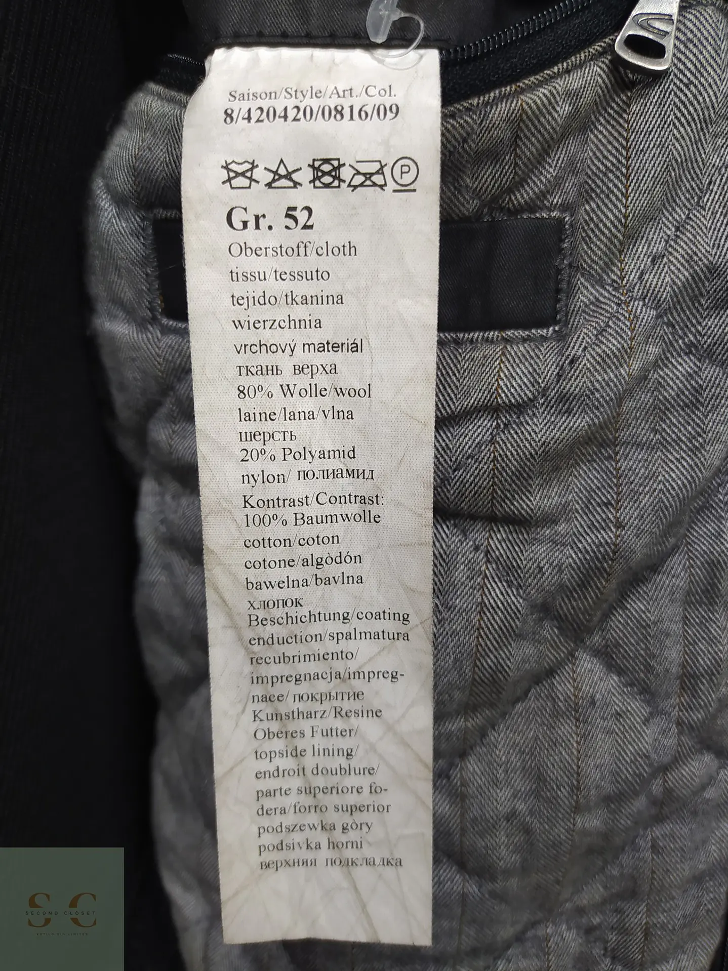 Chaquetón Utilitario de Paño Negro Camel Active Talla SM 8