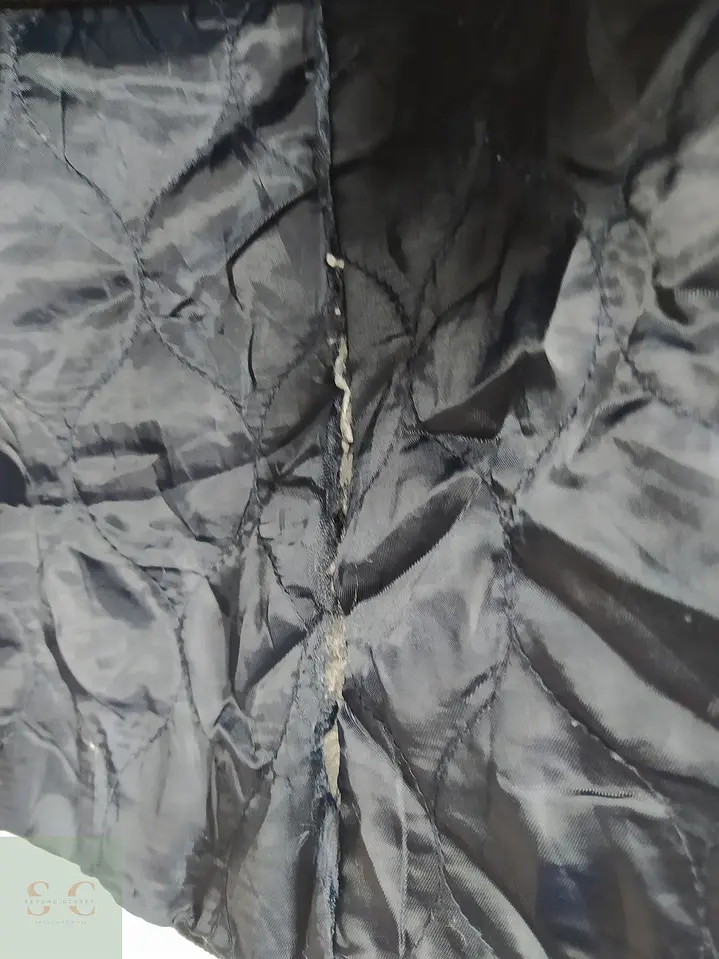 Abrigo Negro de Paño con Cuello Chimenea Christian Berg Talla M 8