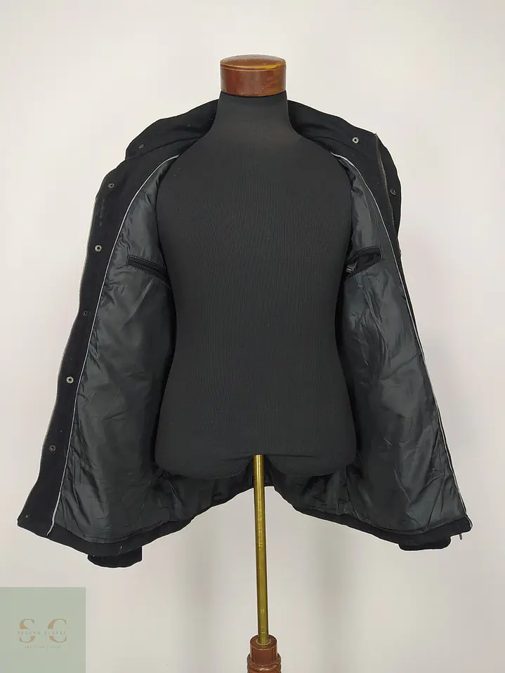 Chaquetón Estilo Militar M-65 en Paño Negro Shine High Class Talla SM 7