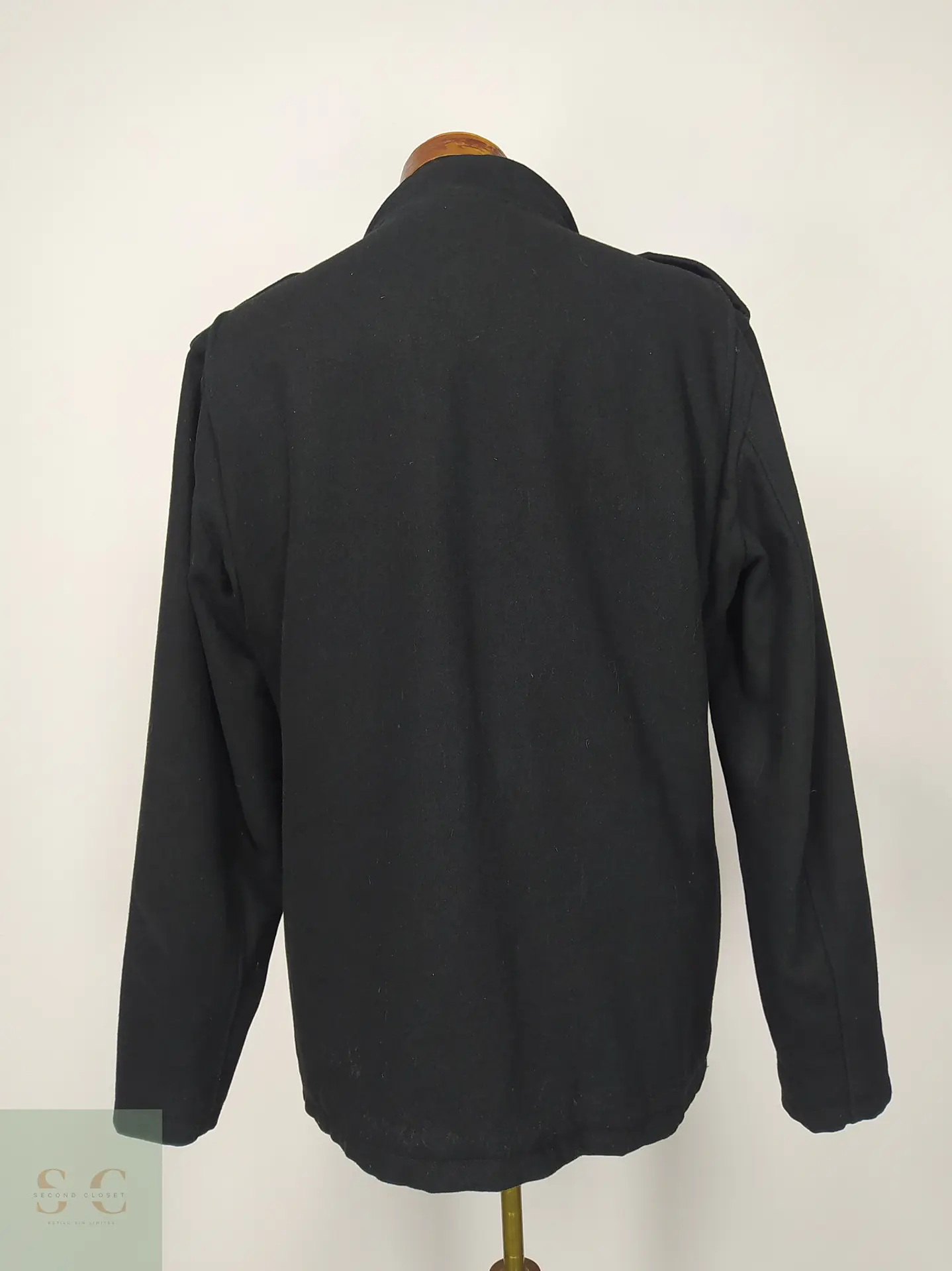 Chaquetón Estilo Militar M-65 en Paño Negro Shine High Class Talla SM 9