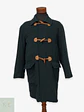 Abrigo Duffle Coat Verde Forestal en Paño de Lana Charles Valentino Talla L - Miniatura 1