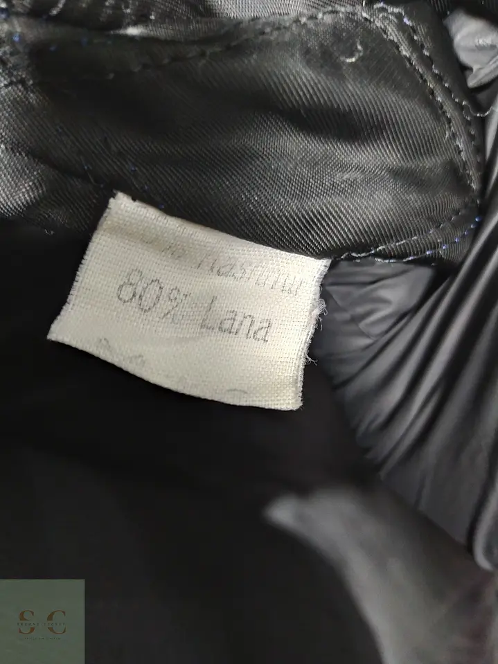 Abrigo Duffle Coat Verde Forestal en Paño de Lana Charles Valentino Talla L 8