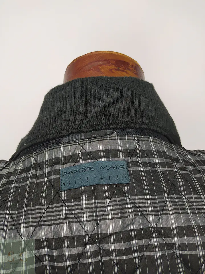 Chaquetón de Paño Marengo con Doble Cuello Urbano Papier Mais Talla SM 9