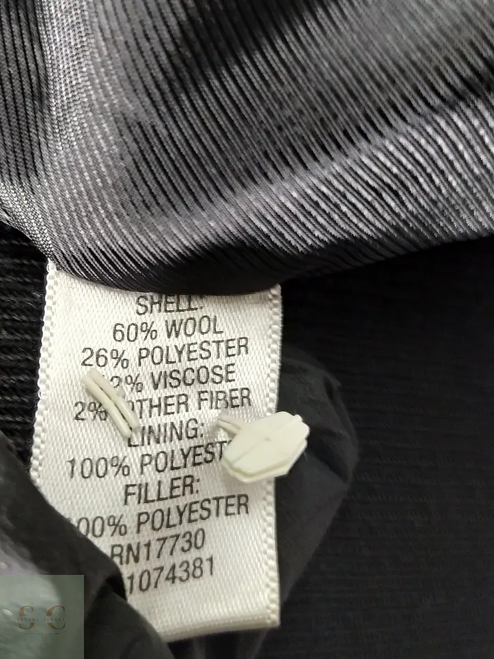 Chaquetón de Paño Negro Estilo Field Jacket Merona Talla S 6