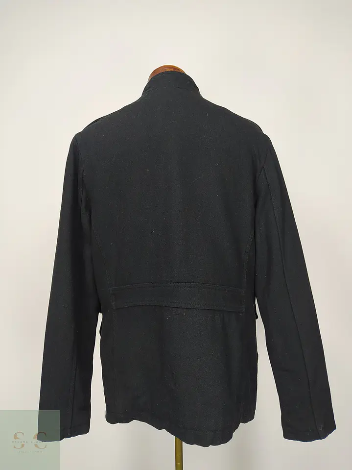 Chaquetón de Paño Negro Estilo Field Jacket Merona Talla S 7