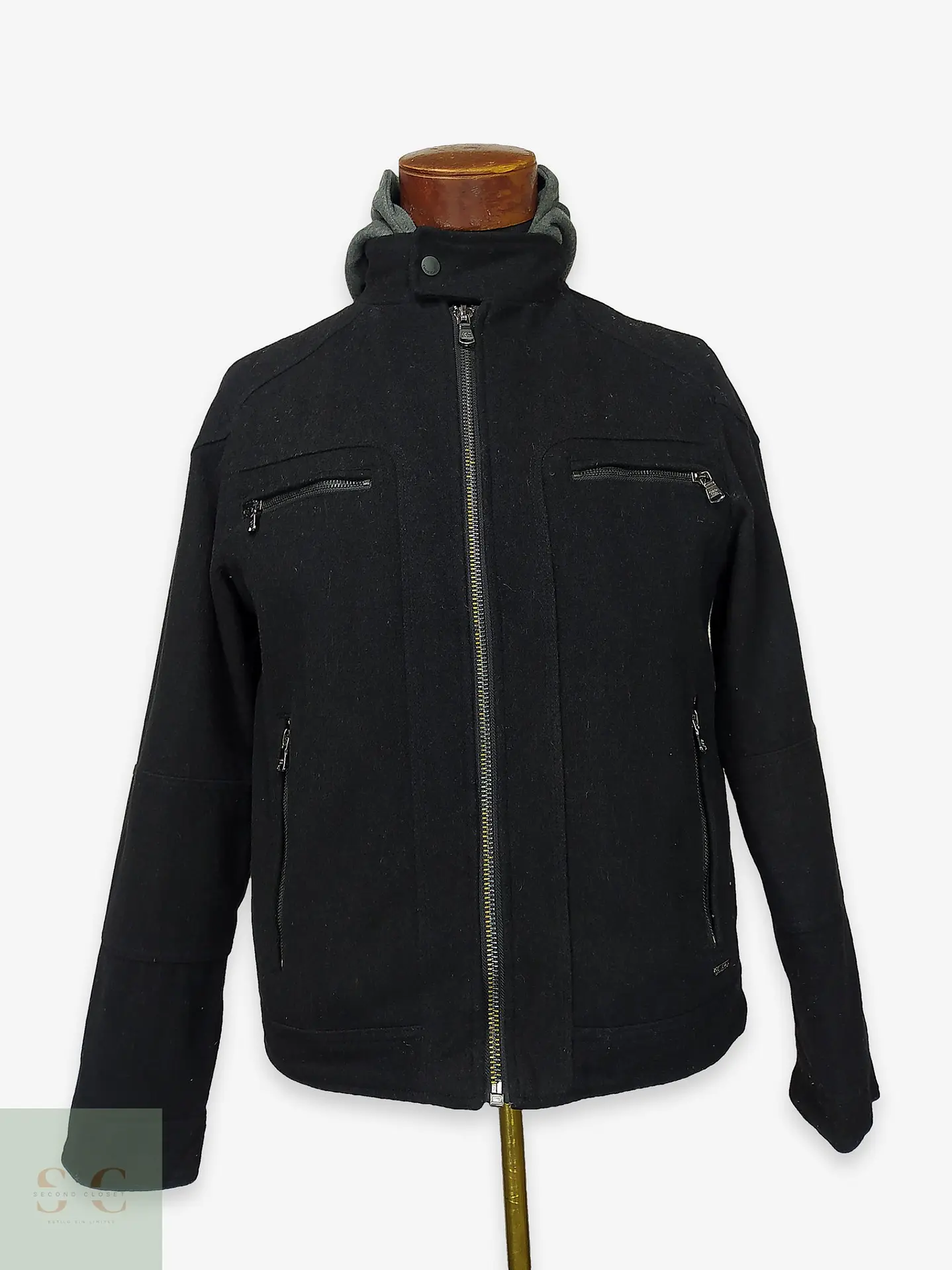 Chaqueta Urbana de Paño con Capucha Calvin Klein Talla S 1