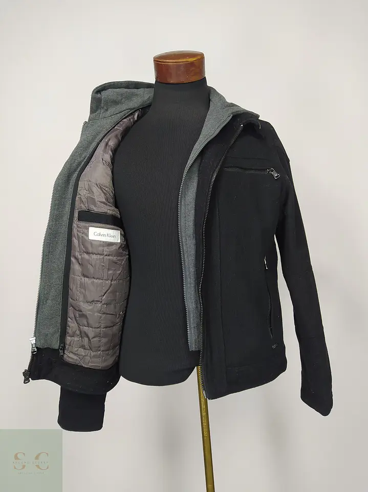 Chaqueta Urbana de Paño con Capucha Calvin Klein Talla S 7