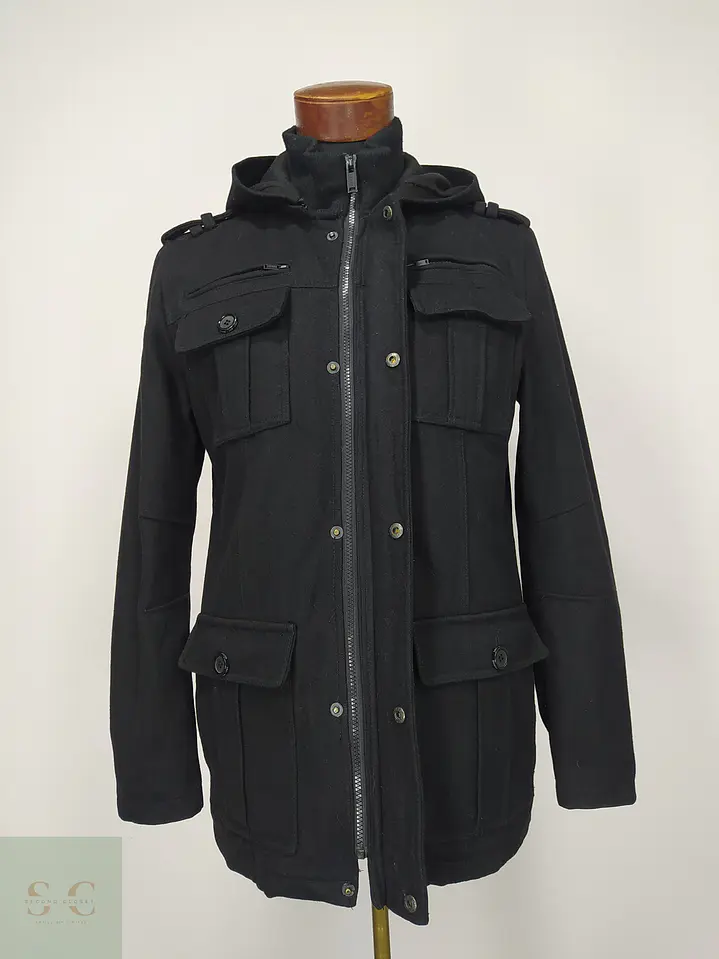 Chaquetón Estilo Utilitario con Capucha y Doble Cuello Guess Talla S 5