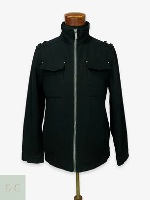 Chaqueta Corta de Paño de Lana Estilo Militar Buffalo David Bitton Talla M