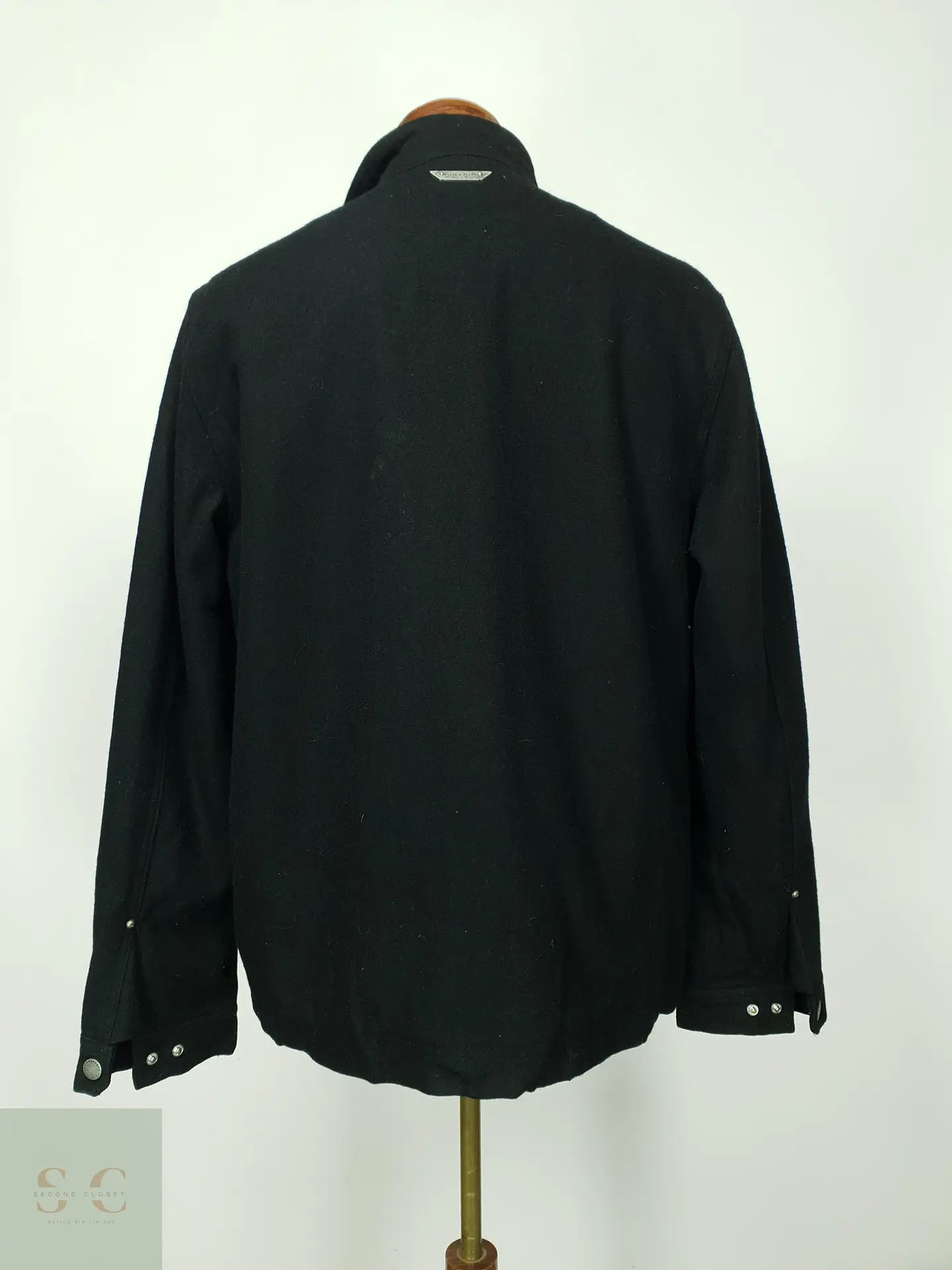Chaqueta Corta de Paño de Lana Estilo Militar Buffalo David Bitton Talla M 7