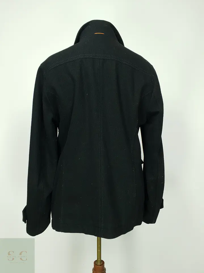 Abrigo Corto de Paño de Lana con Doble Cuello Boss Orange Talla ML 9