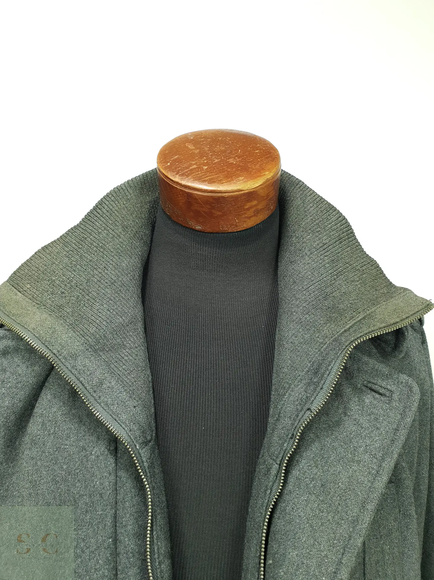 Abrigo Cruzado estilo Peacoat con Cuello Interior Tejido H&M Talla LXL 5