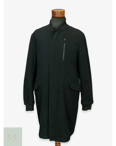 Abrigo Largo de Paño con Cuello Acanalado y Forro Acolchado ZARA MAN Talla L