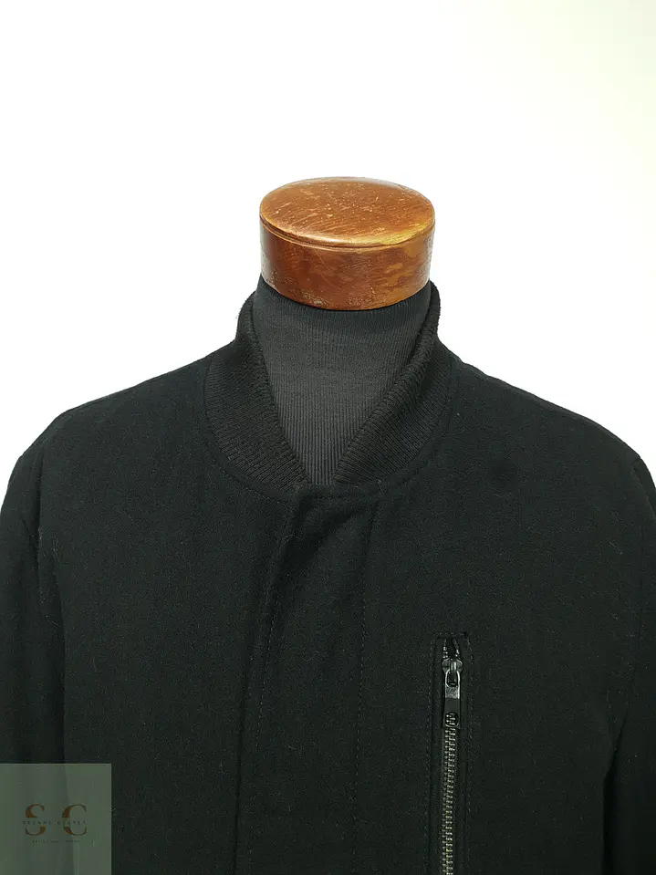 Abrigo Largo de Paño con Cuello Acanalado y Forro Acolchado ZARA MAN Talla L 4