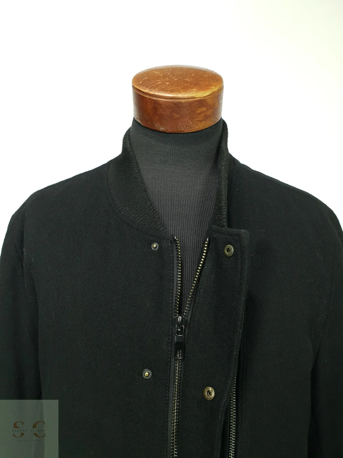Abrigo Largo de Paño con Cuello Acanalado y Forro Acolchado ZARA MAN Talla L 5